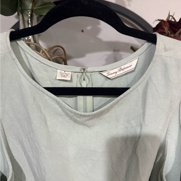 Tommy Bahama Light Green Sleeveless Midi Dress 100% silk size 6 - Picture 4 of 7